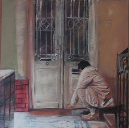 Láthatás I 100x100cm olaj vászon